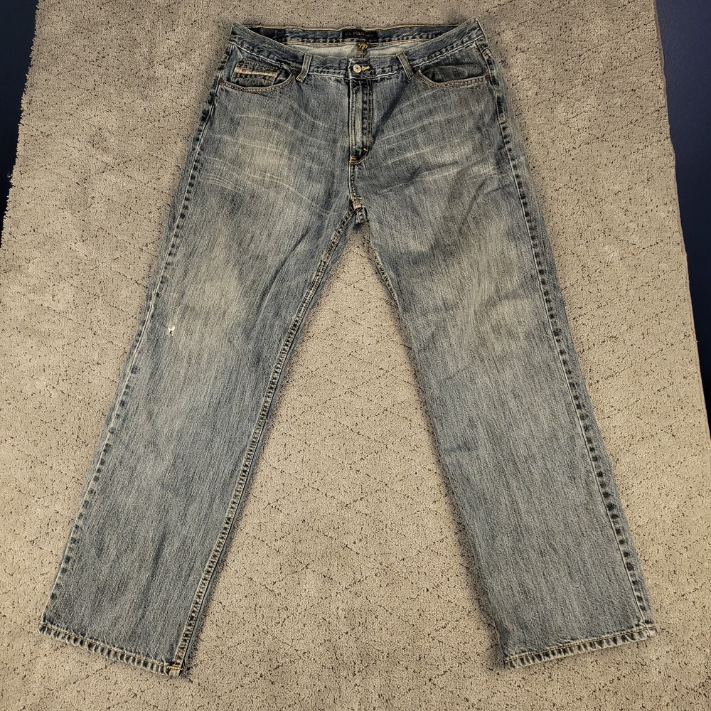VTG US Polo Assn Jeans Mens 38x32 Blue‎ Wide Leg Loose Baggy Skater Grunge